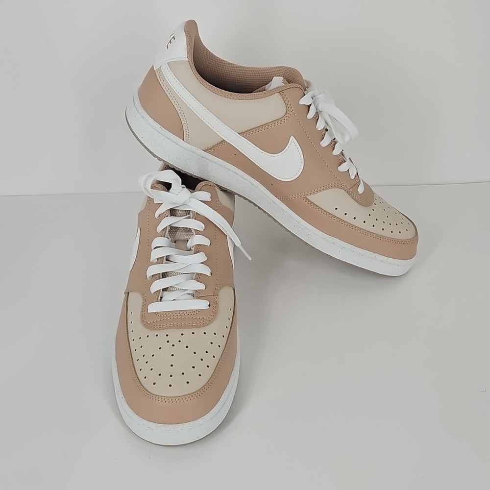 Nike Court Vision Lo Shoes, Sand Drift Sail-Hemp, IB4495 126, Men's Sz 11.5, NEW